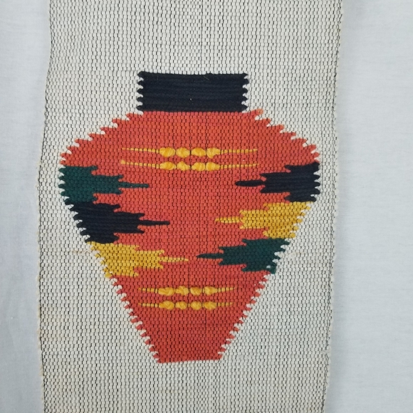 Vintage wall tapestry of vase - Picture 3 of 9